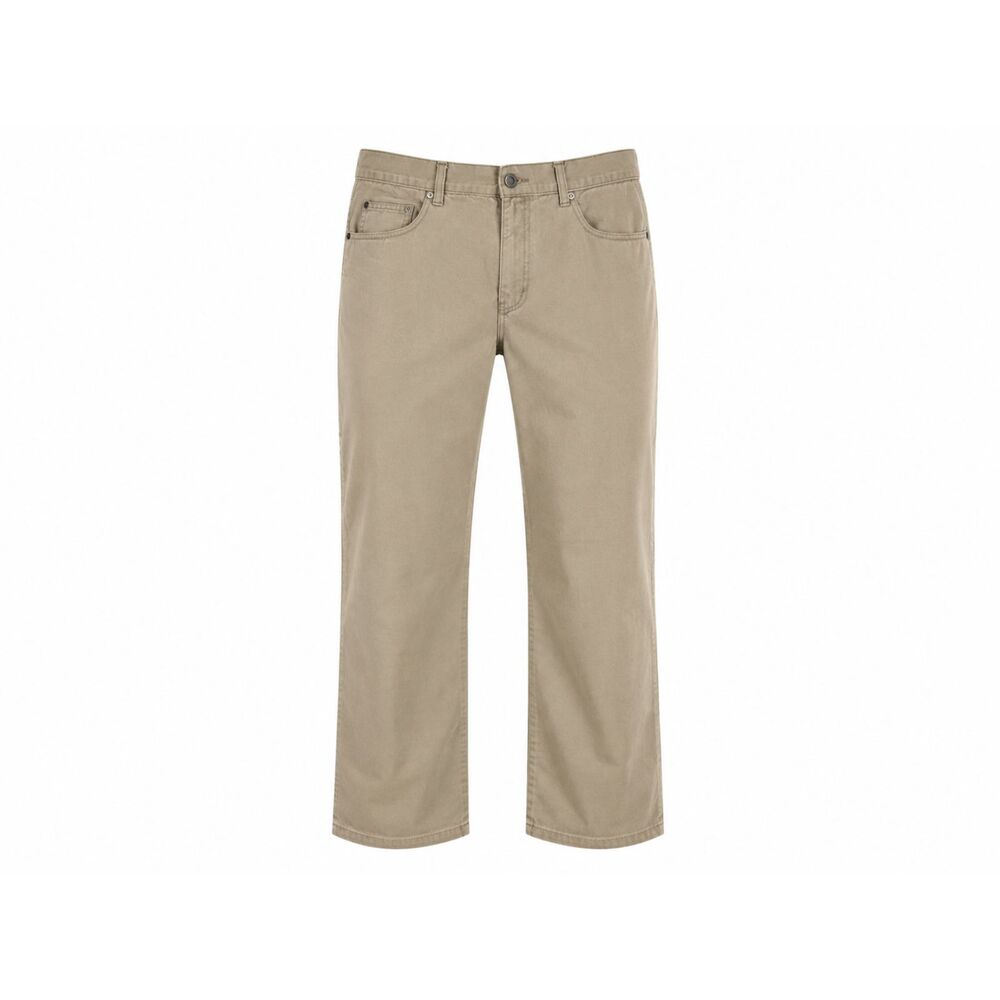 Basic Editions Men's Khaki Straight Leg Pants 38x29 Cotton Blend Casual